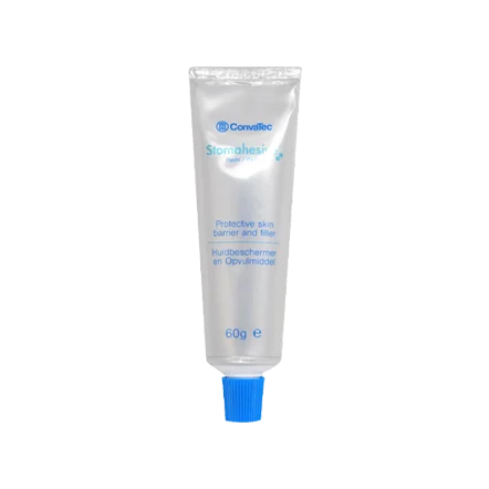 Stomahesive® Paste: Enhances pouching system seal, fills uneven areas, easy removal.